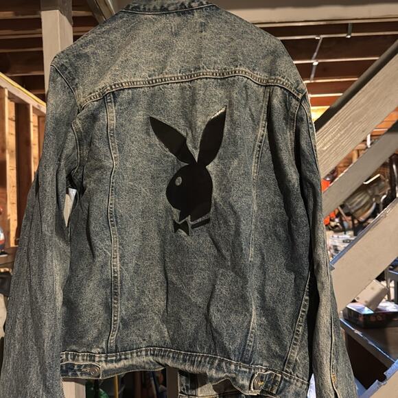Vintage pack on Playboy denim jacket size medium - Picture 1 of 7